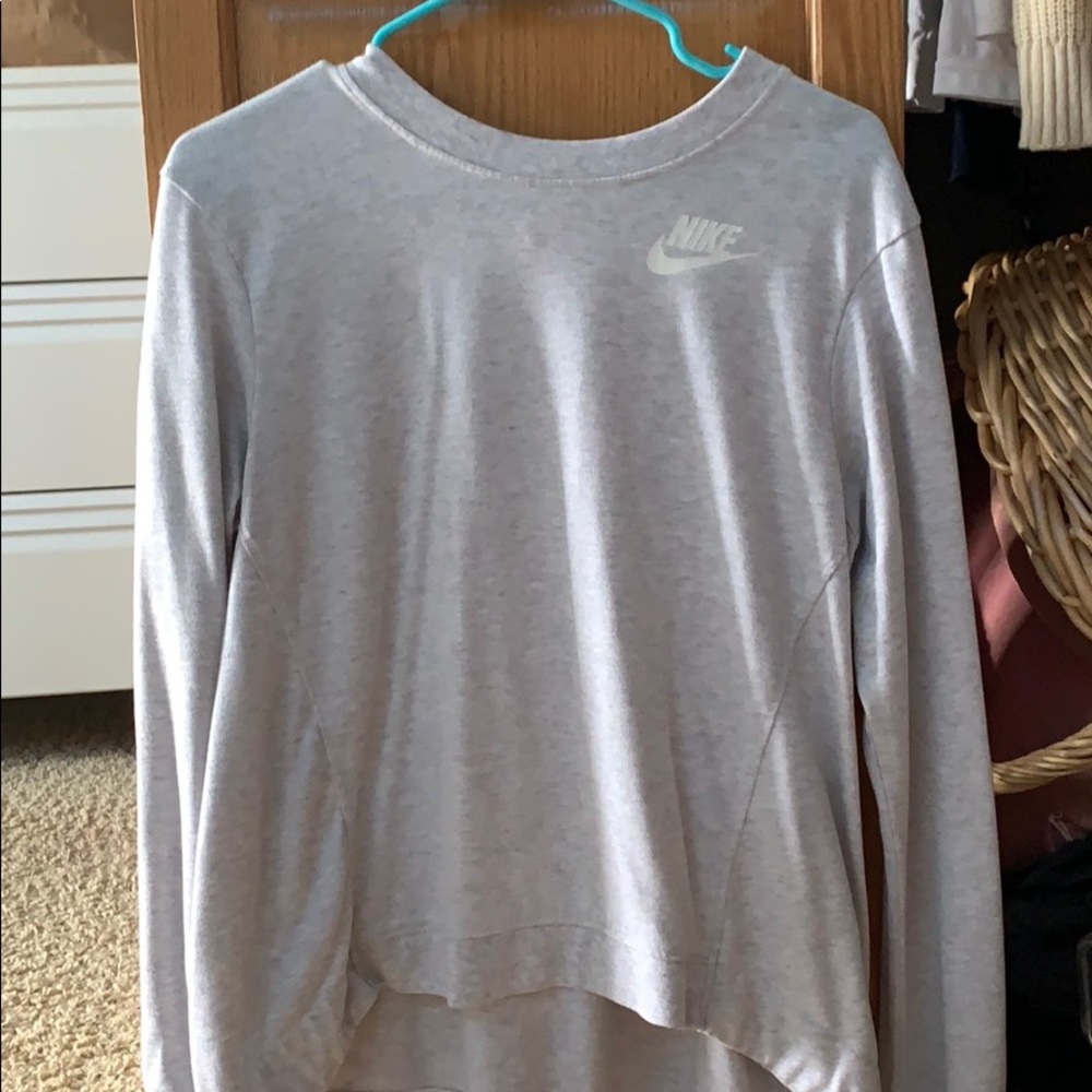 Light Grey Nike Crew Neck Sweatshirt